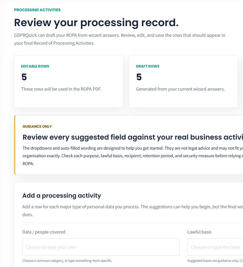 GDPR forms and downloads